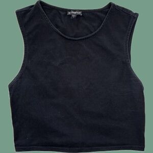 Black cropped tank top from Express